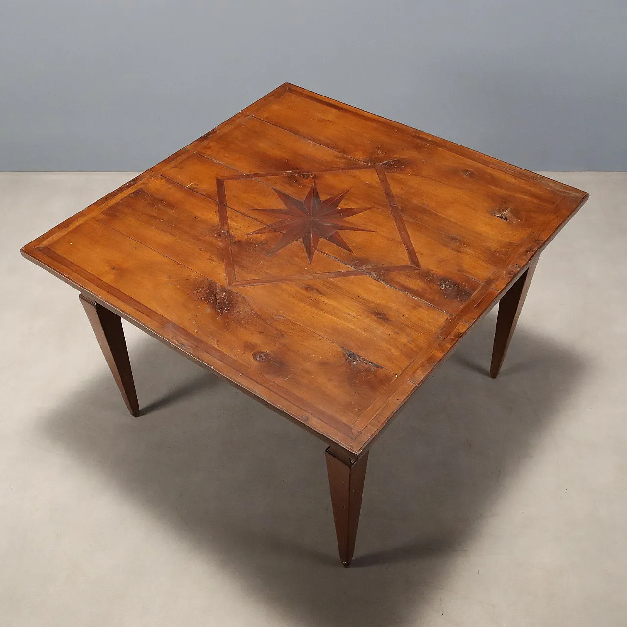 Directory table in walnut, 19th century 7