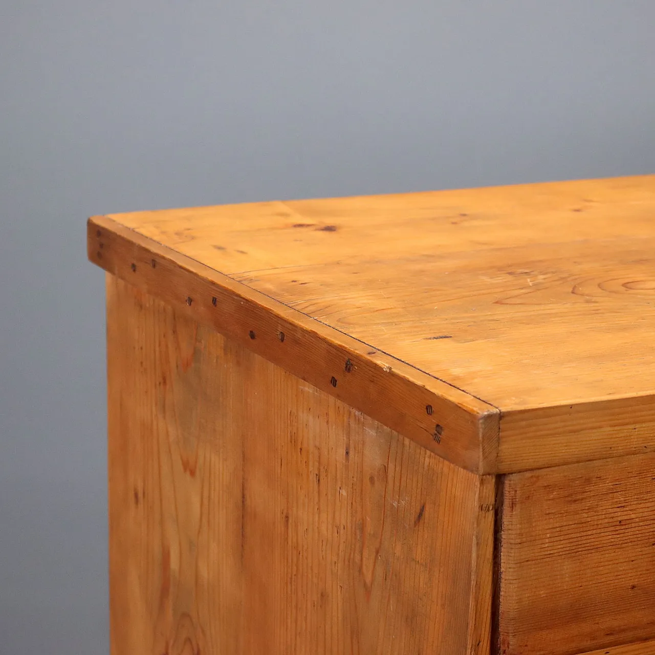 Trentino chest of drawers in fir with four drawer front, 19th century 5