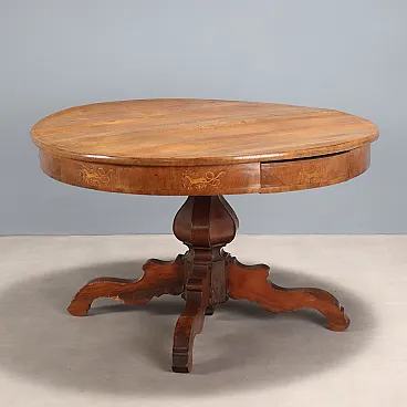 Walnut table, 19th century