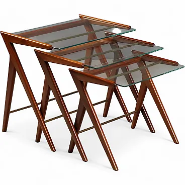 Trio of coffee tables, 1950s