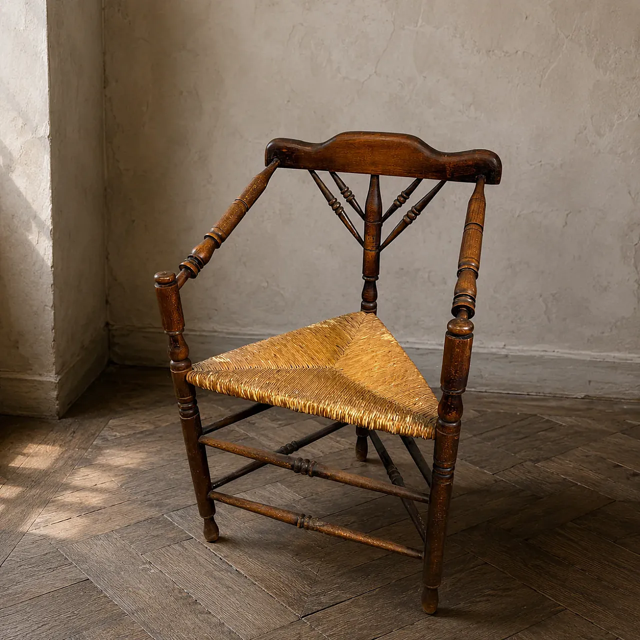 Sedia angolare con seduta in corsa, fine '800 1