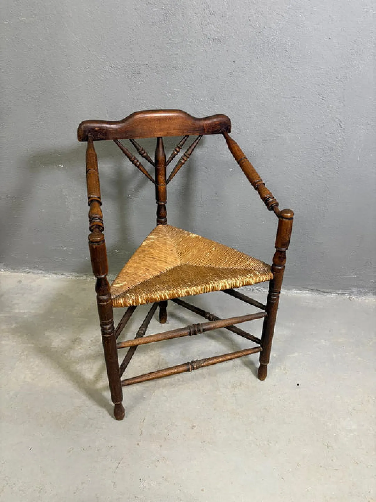 Sedia angolare con seduta in corsa, fine '800 2