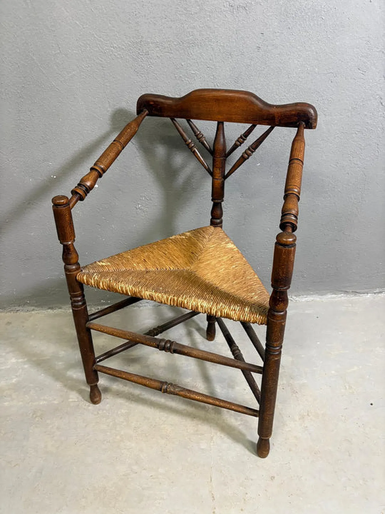 Sedia angolare con seduta in corsa, fine '800 4