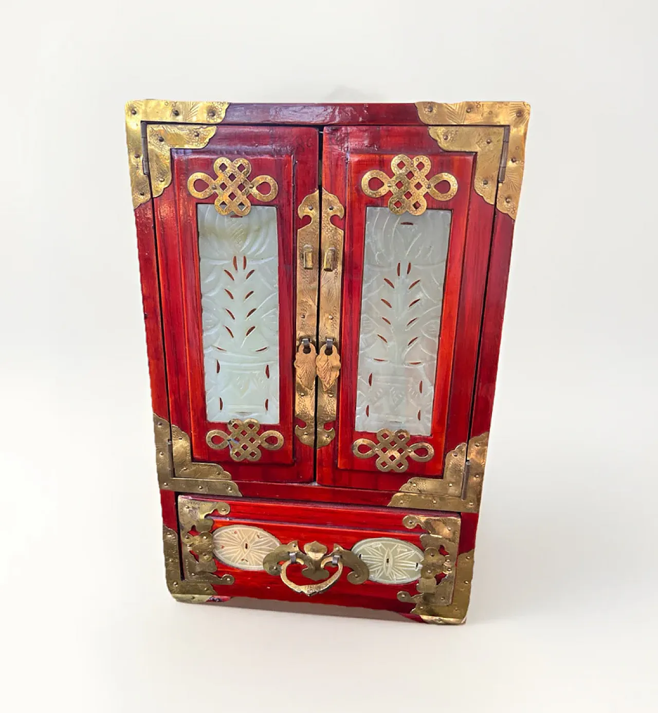 Wooden and lacquer carillon jewelry box, 20th century 1