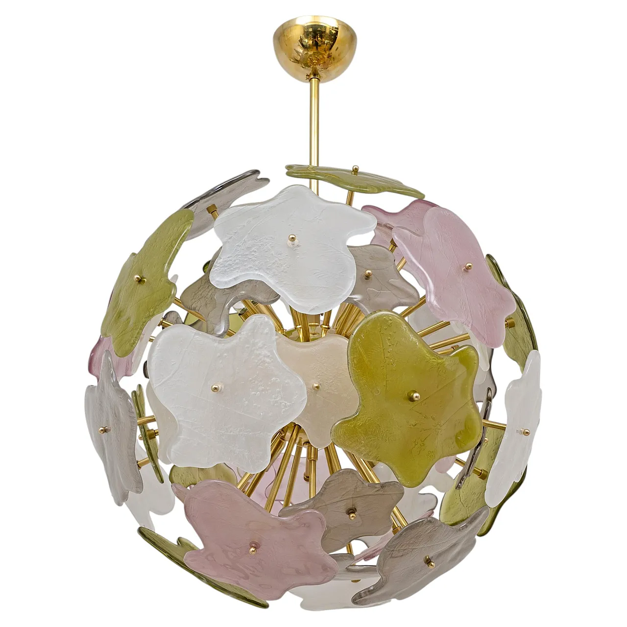 Sputnik chandelier in Murano glass and Polished Brass, 20th century 1