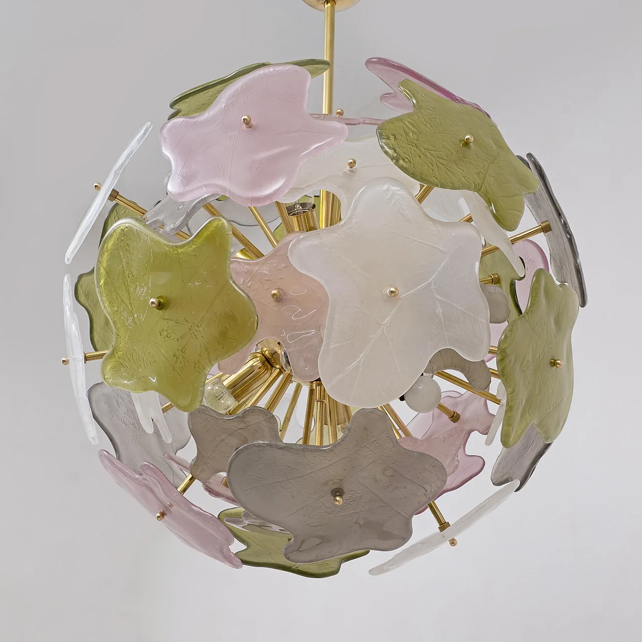 Sputnik chandelier in Murano glass and Polished Brass, 20th century 5