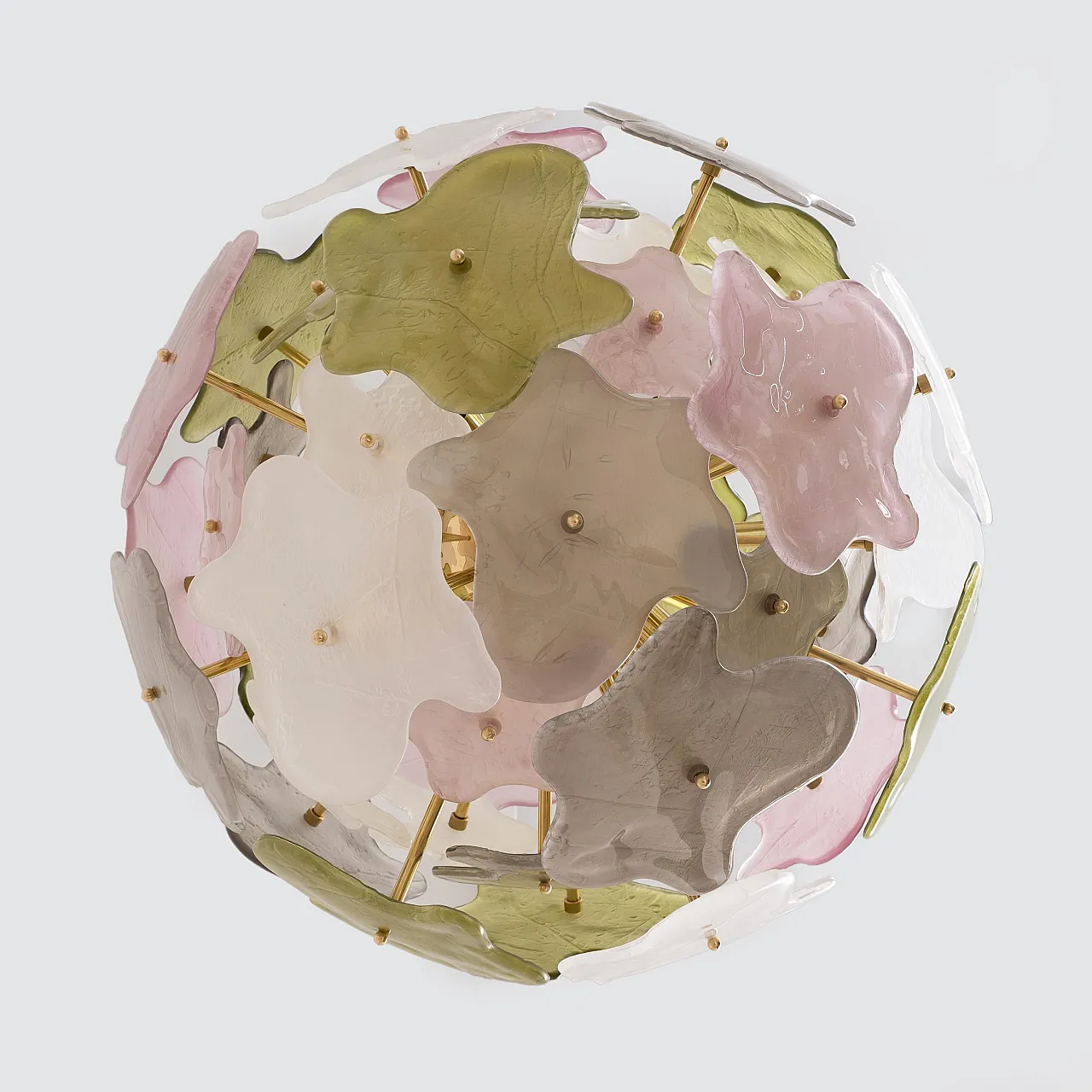 Sputnik chandelier in Murano glass and Polished Brass, 20th century 7