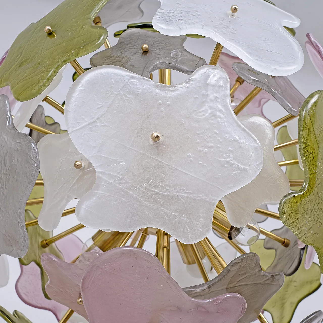 Sputnik chandelier in Murano glass and Polished Brass, 20th century 9