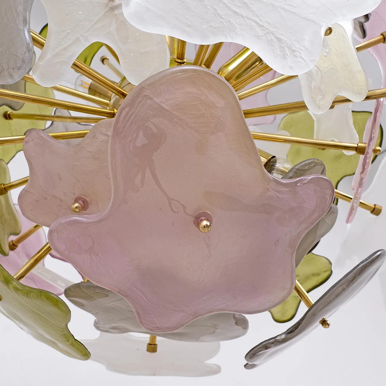 Sputnik chandelier in Murano glass and Polished Brass, 20th century 11