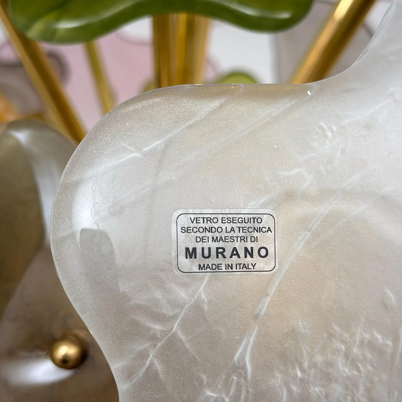 Sputnik chandelier in Murano glass and Polished Brass, 20th century 12