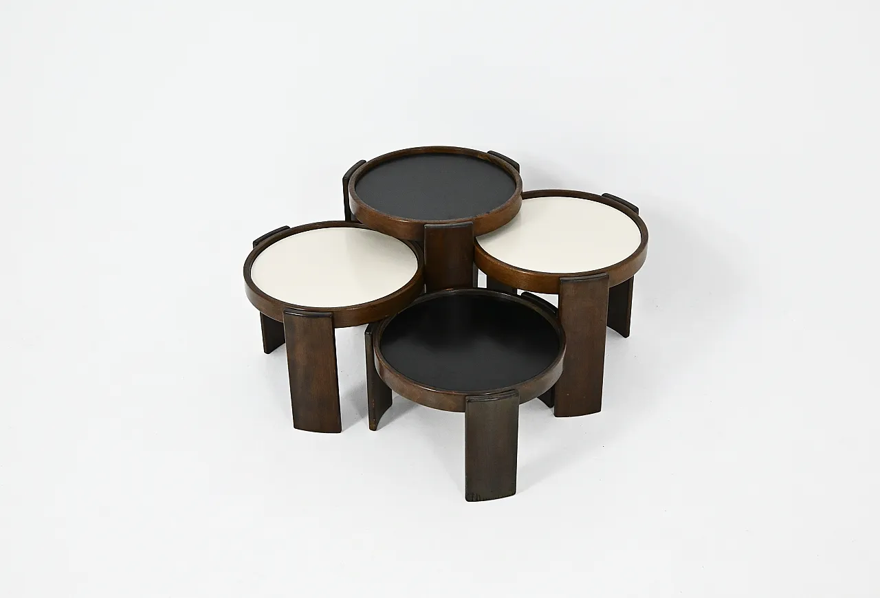 4Tavolini modello 780 di Gianfranco Frattini per Cassina, anni '60 2