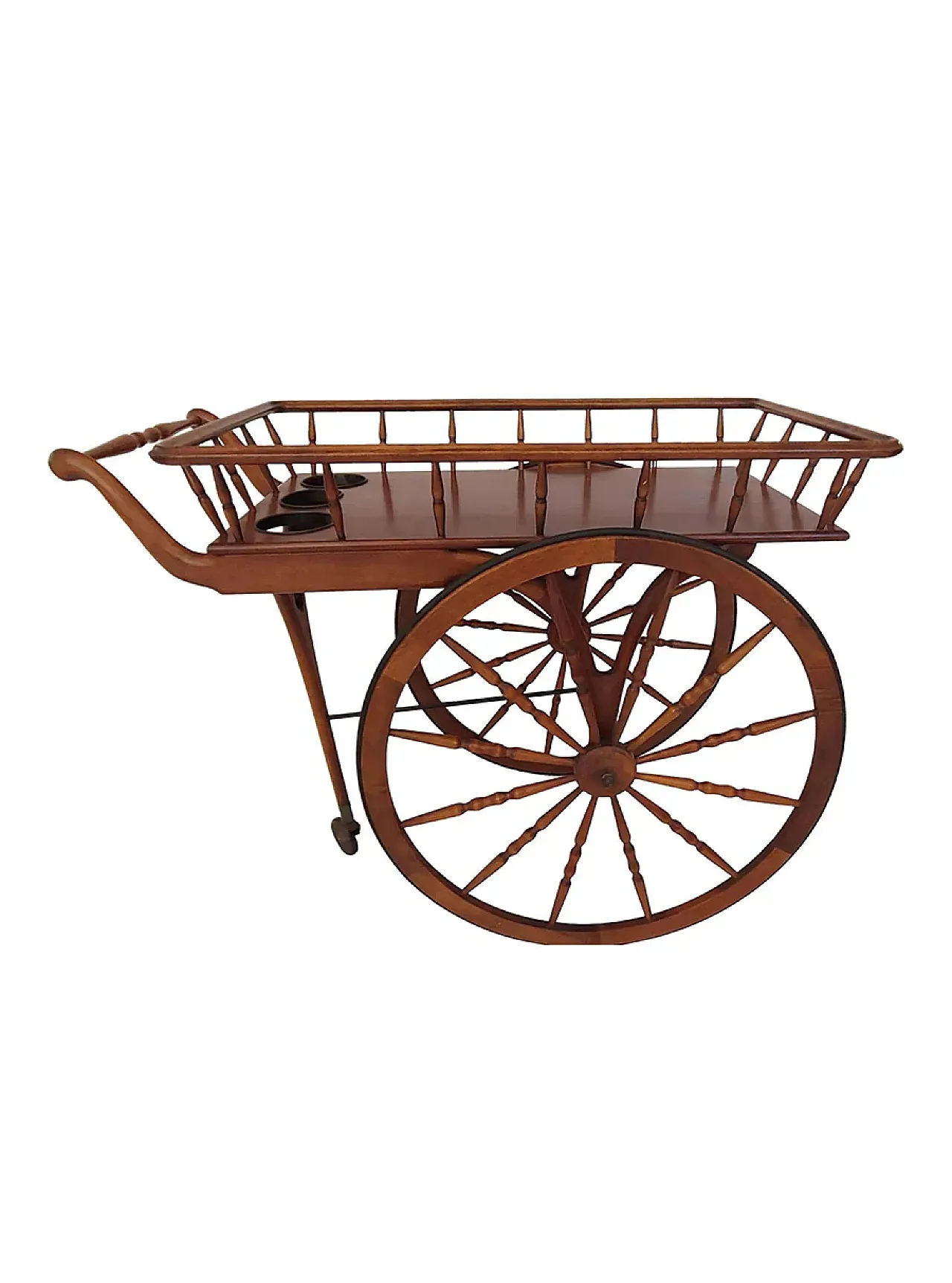 Wooden bar trolley, mid-20th century 1