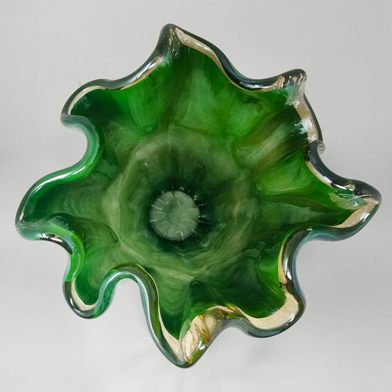Vase Murano glass handkerchief by Dogi, 1970s 6
