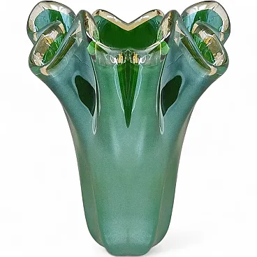 Vase Murano glass handkerchief by Dogi, 1970s