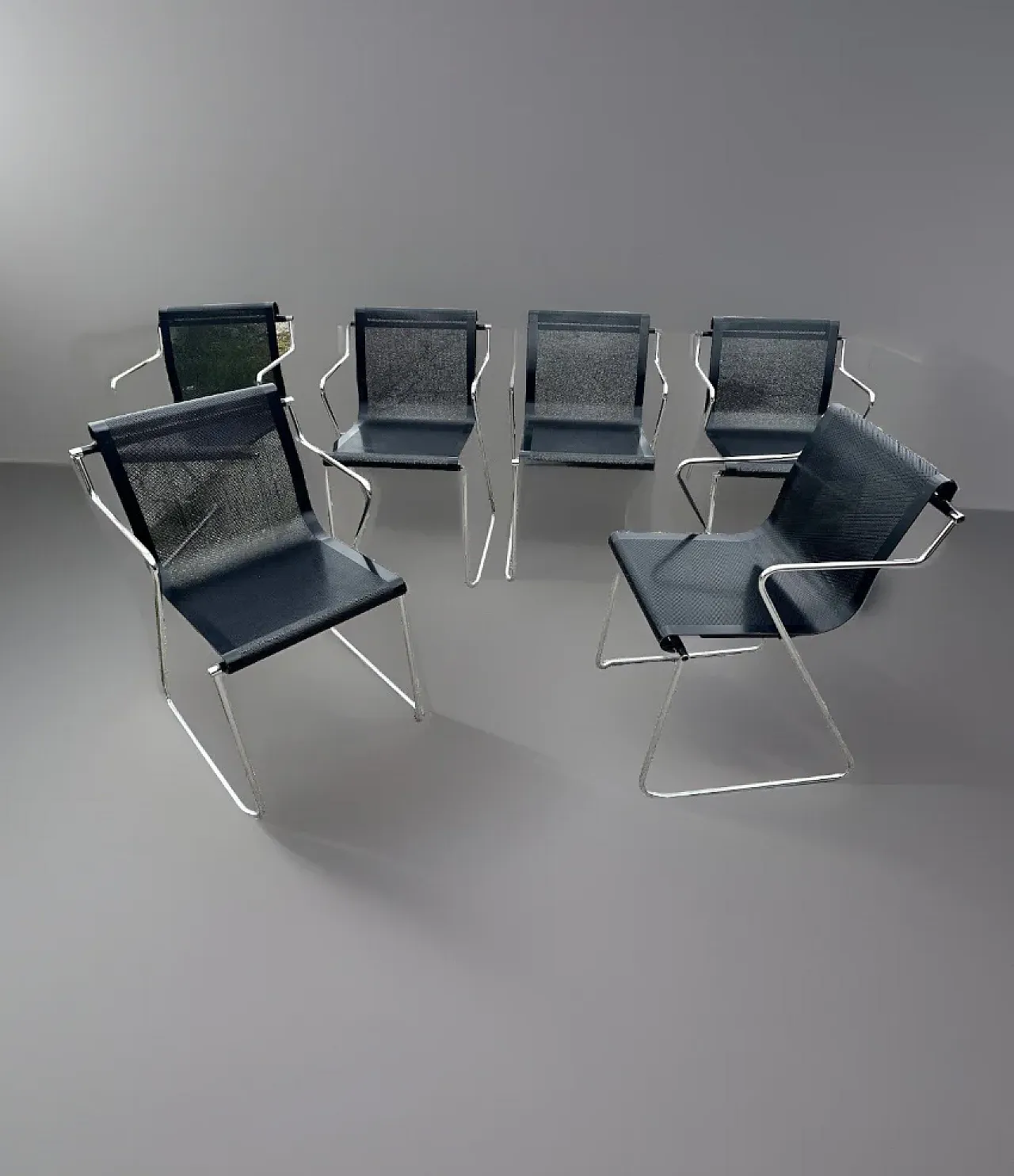 6 Stackable Monopoly Armchairs by Pietro Arosio for Airon, 1970s 1