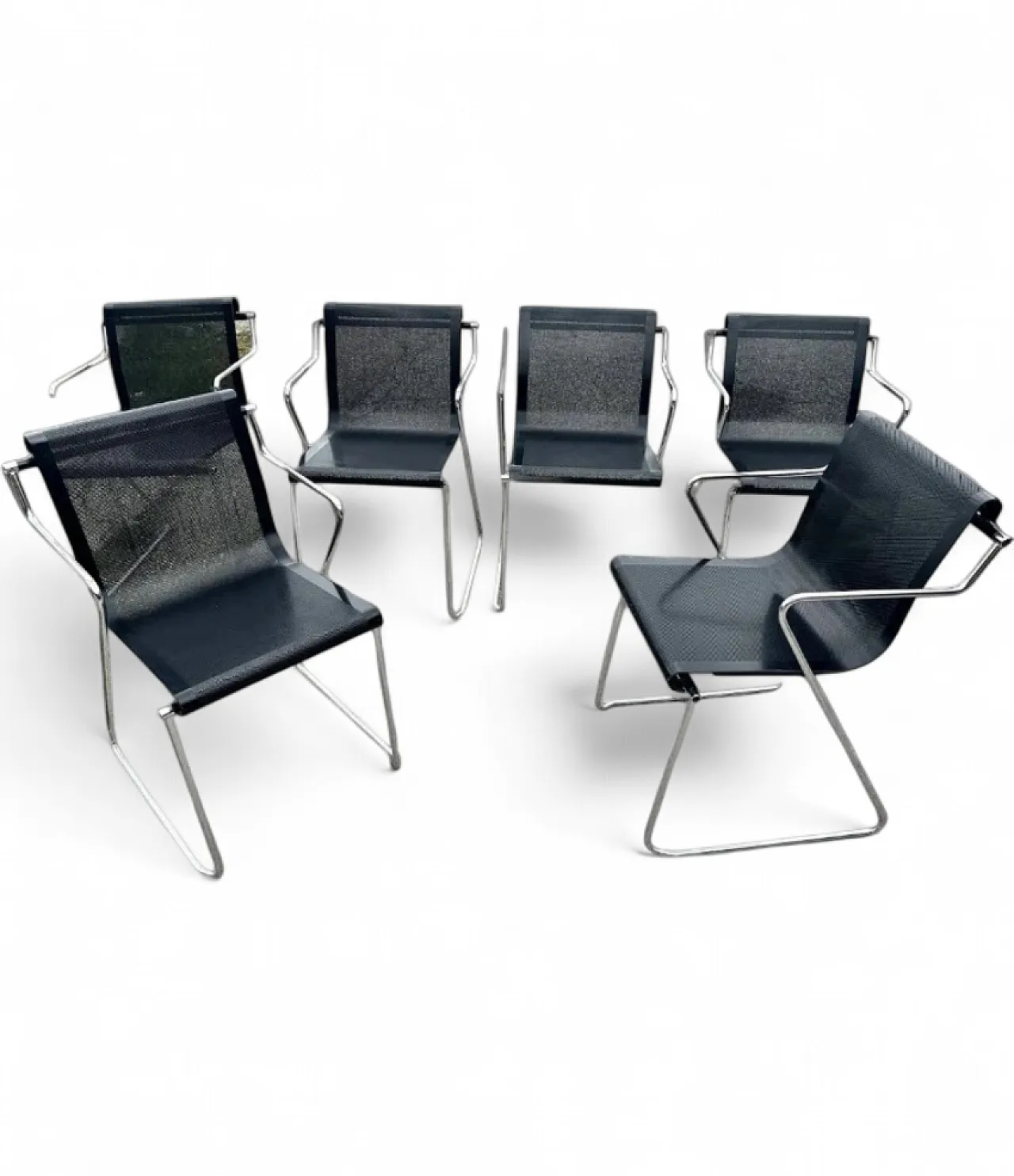 6 Stackable Monopoly Armchairs by Pietro Arosio for Airon, 1970s 2