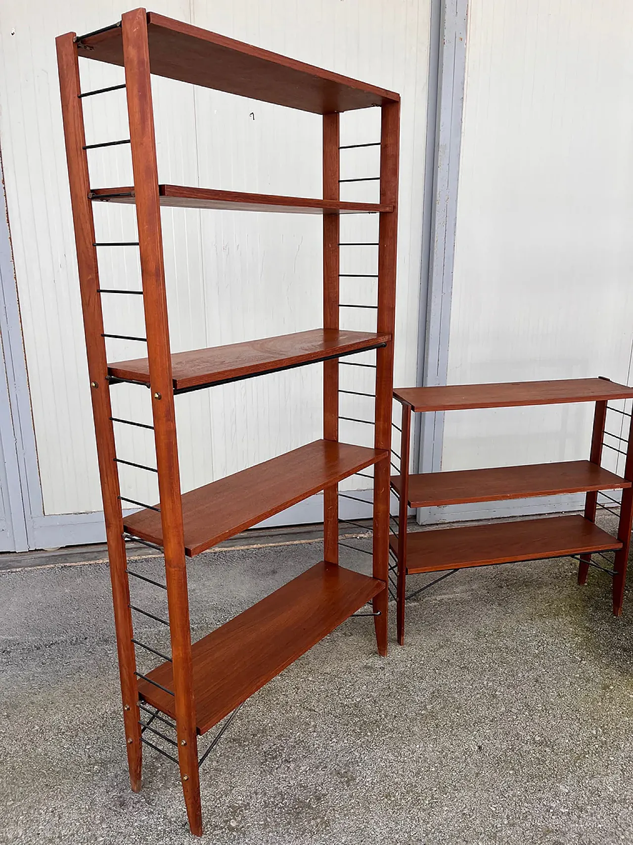 Swedish wooden bookcase triptych, 1950s 2