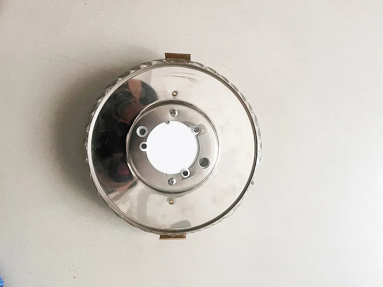 Sconce by Barovier & Toso in crystal, brass and frosted glass, 1950s 2
