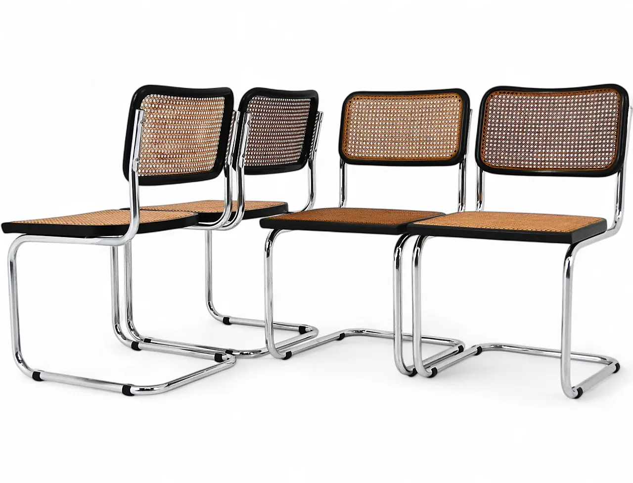 4 Dining Chairs Style B32 by Marcel Breuer, 90s 10