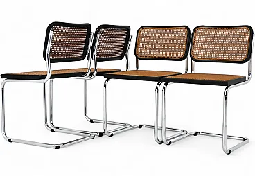 4 Dining Chairs Style B32 by Marcel Breuer, 90s