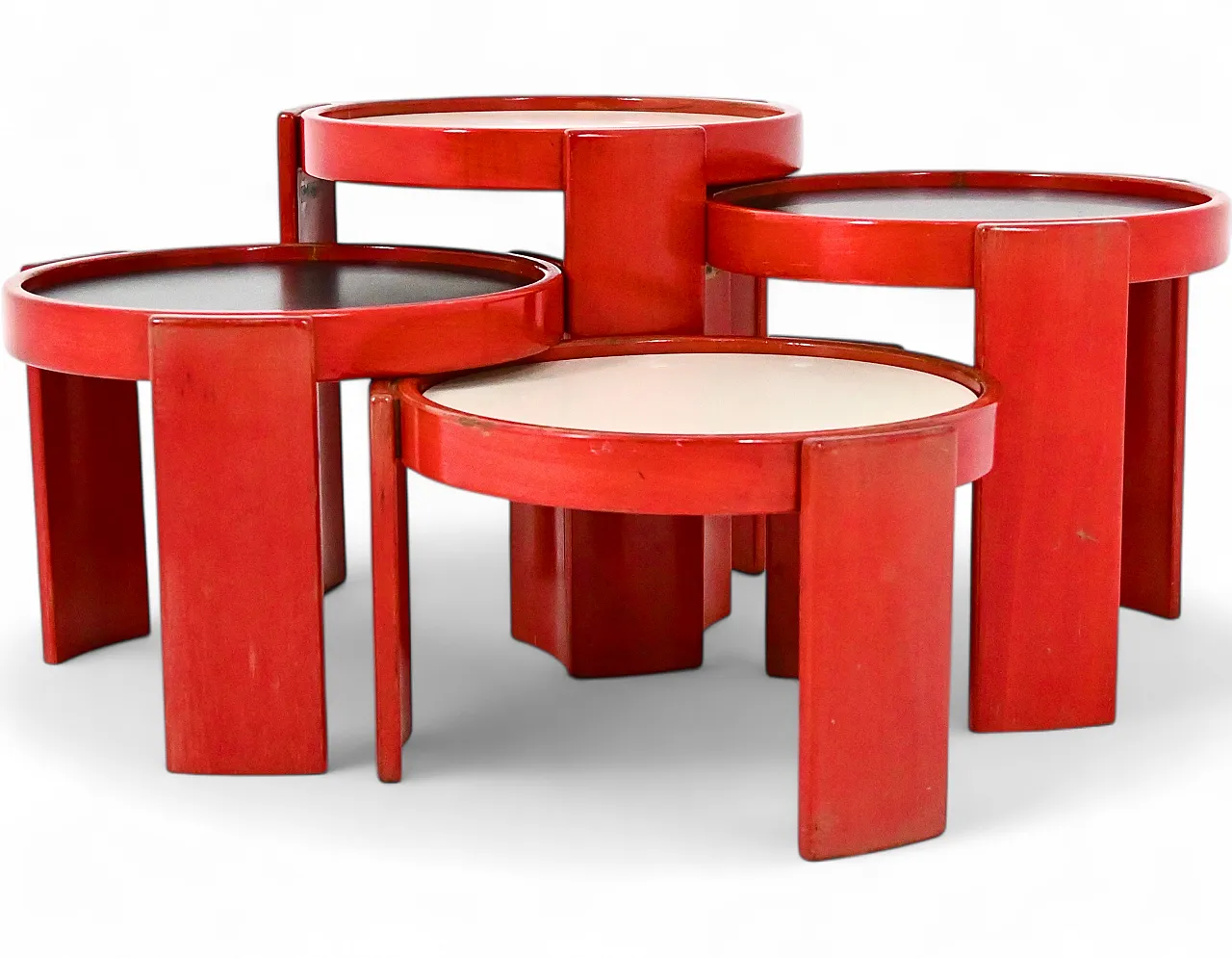 4 tavolini modello 780 di Gianfranco Frattini per Cassina, anni '60 12