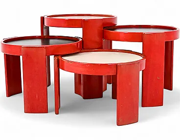 4 tavolini modello 780 di Gianfranco Frattini per Cassina, anni '60