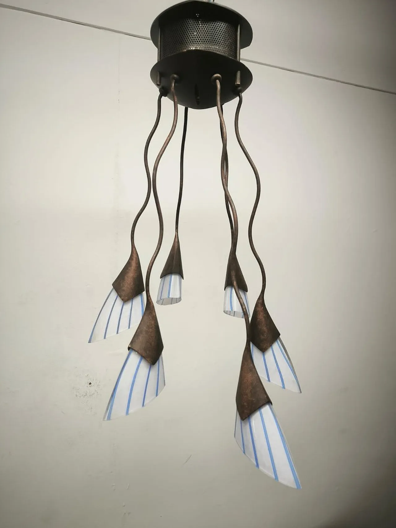 Lampadario a sei luci di Lamp International, anni '90 1