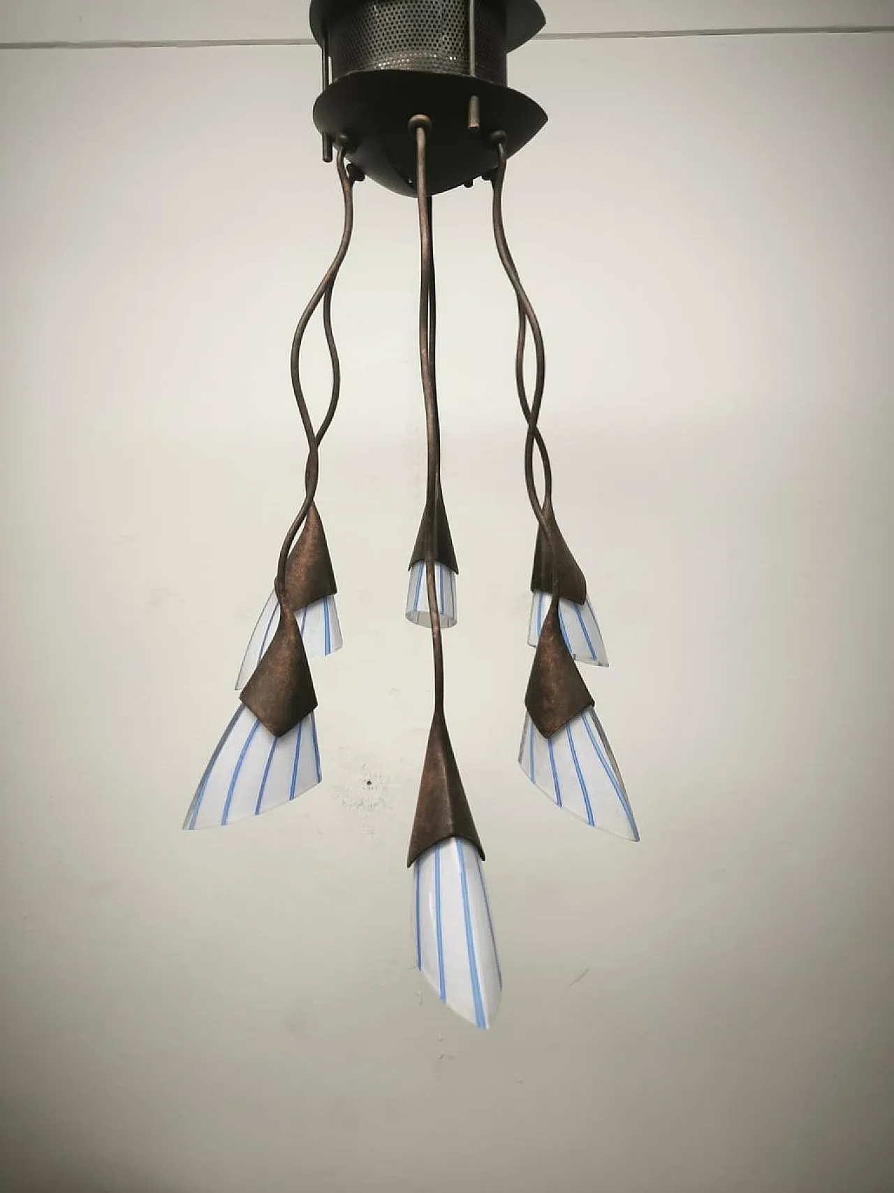 Lampadario a sei luci di Lamp International, anni '90 2