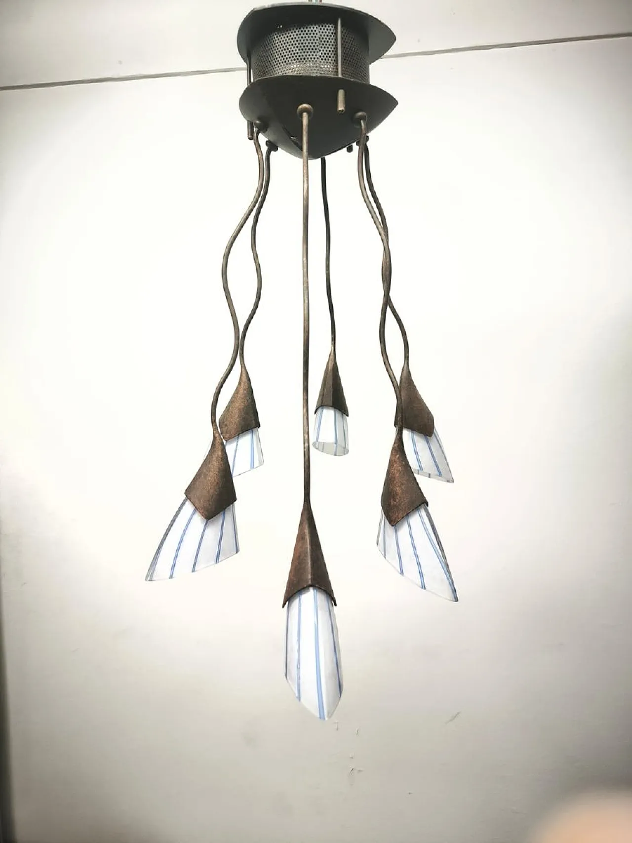 Lampadario a sei luci di Lamp International, anni '90 5