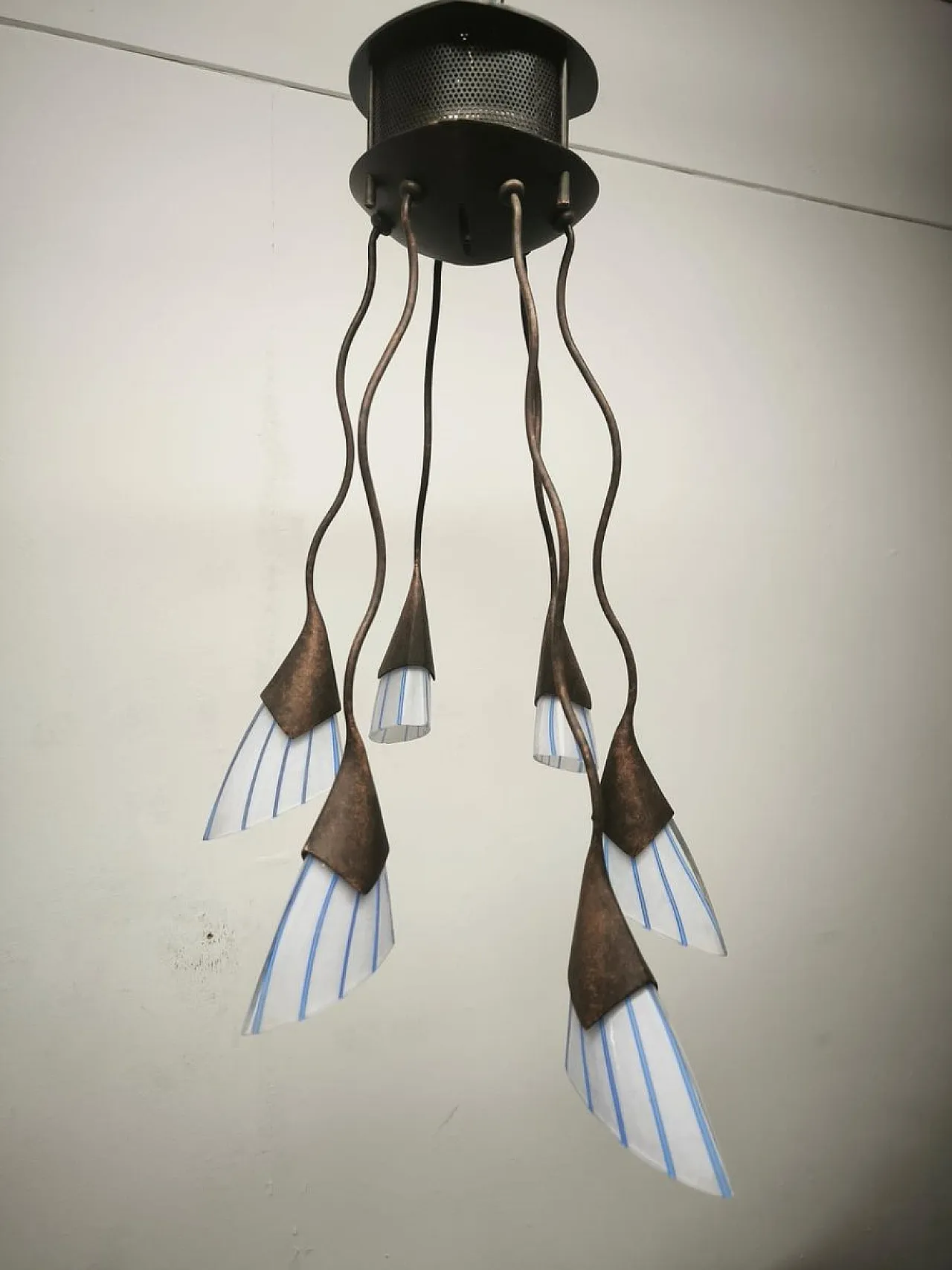 Lampadario a sei luci di Lamp International, anni '90 8