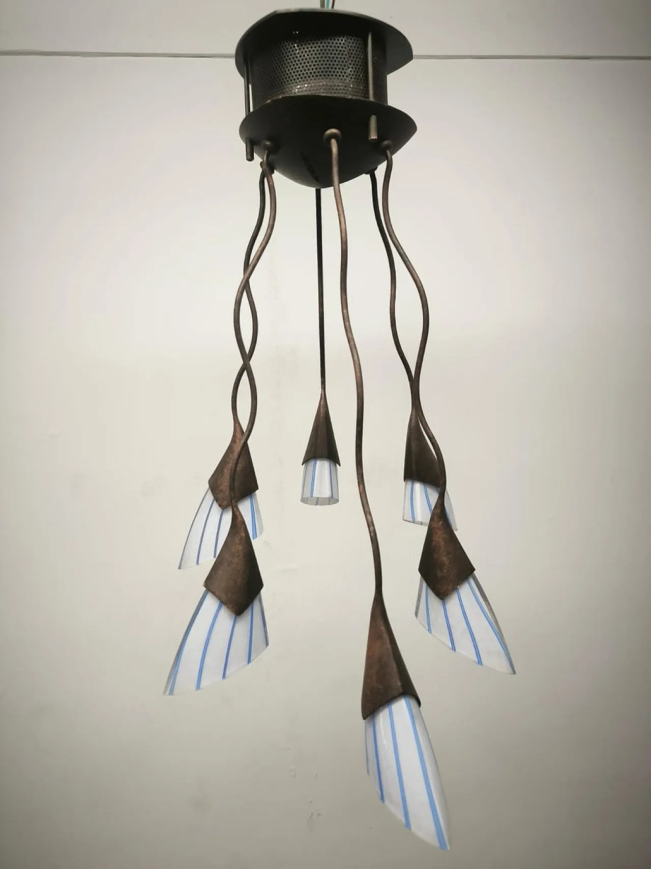 Lampadario a sei luci di Lamp International, anni '90 9