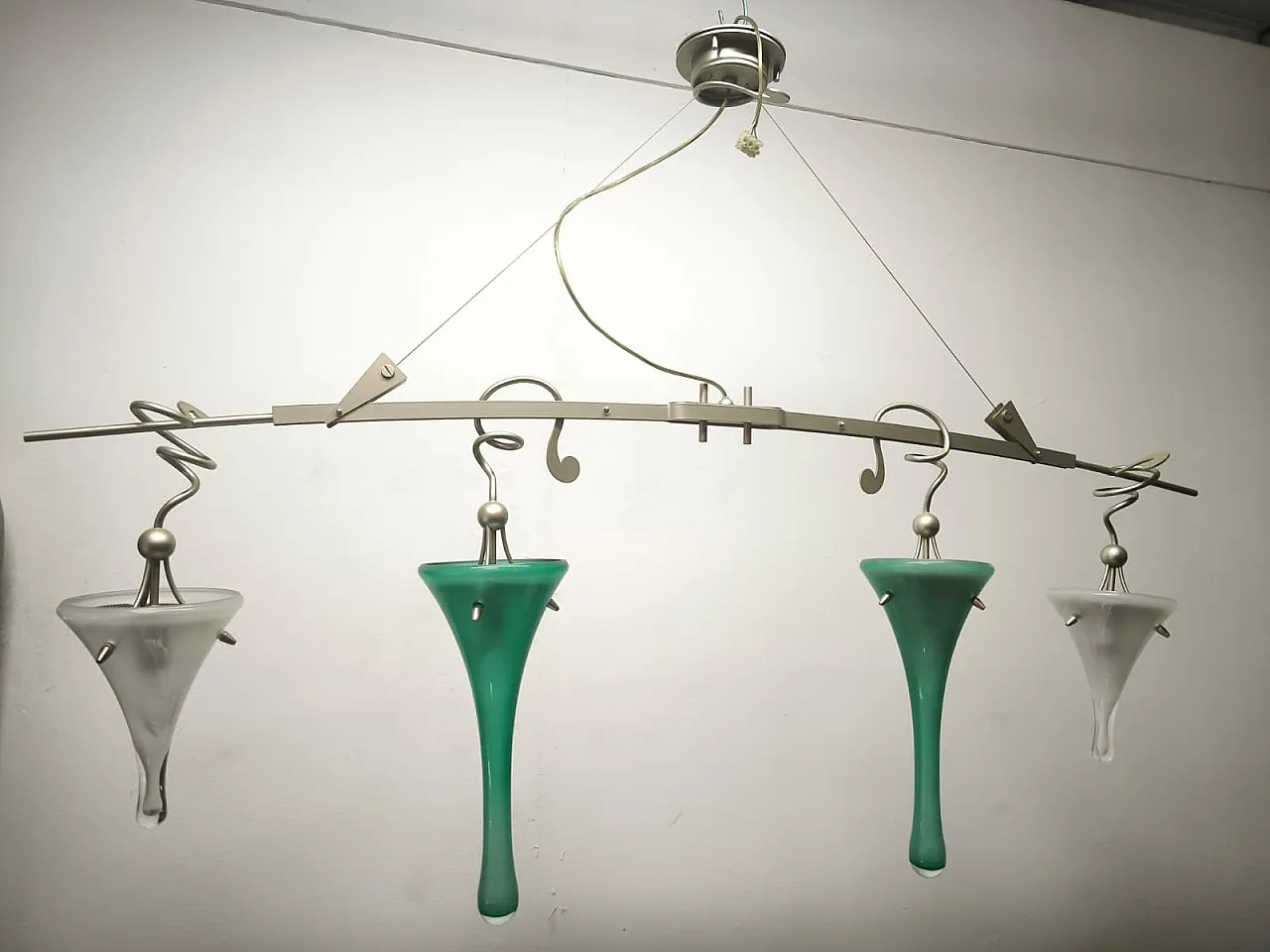 Lampada a sospensione a quattro luci di Lamp International, anni '90 1