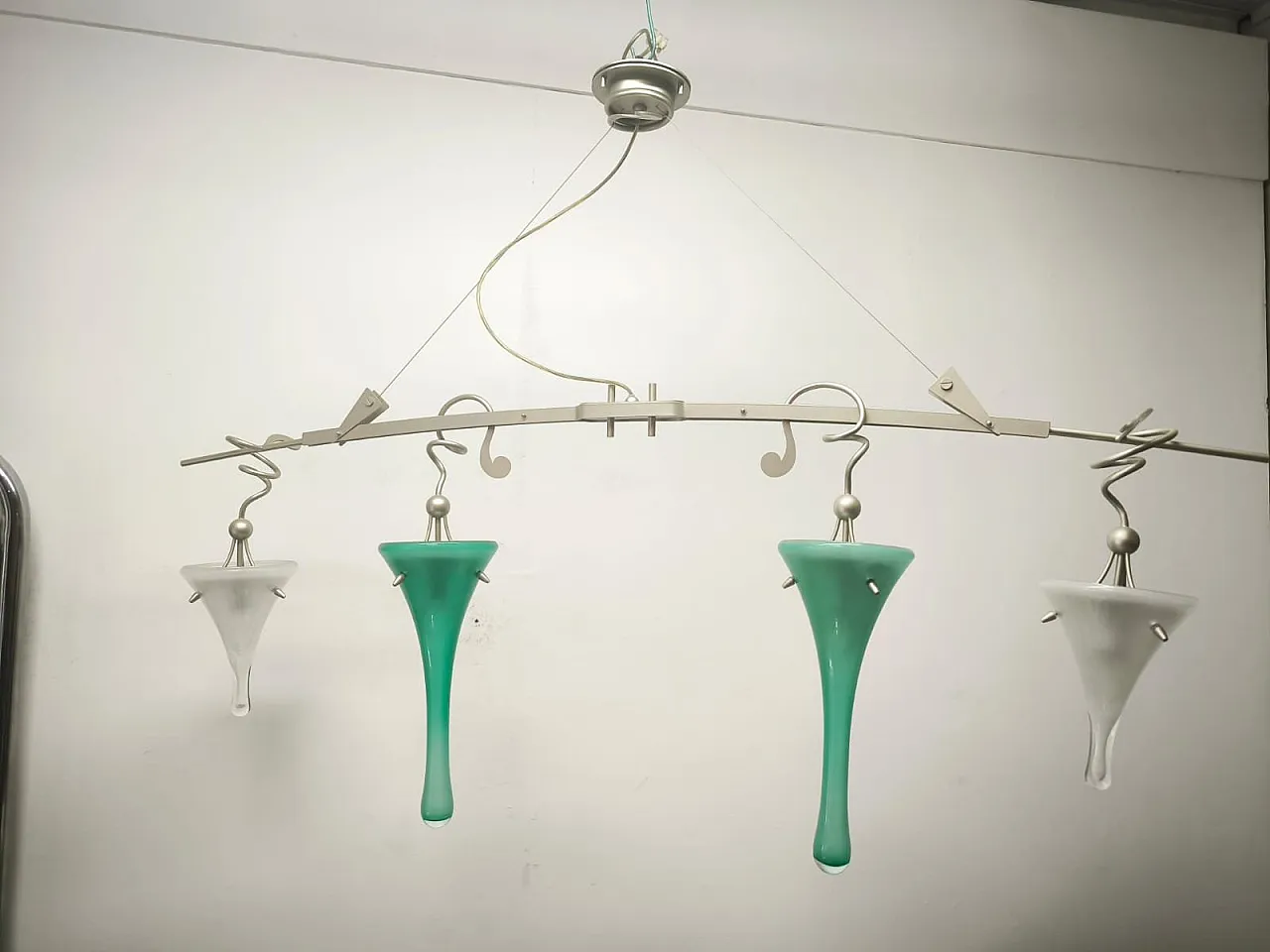 Lampada a sospensione a quattro luci di Lamp International, anni '90 5