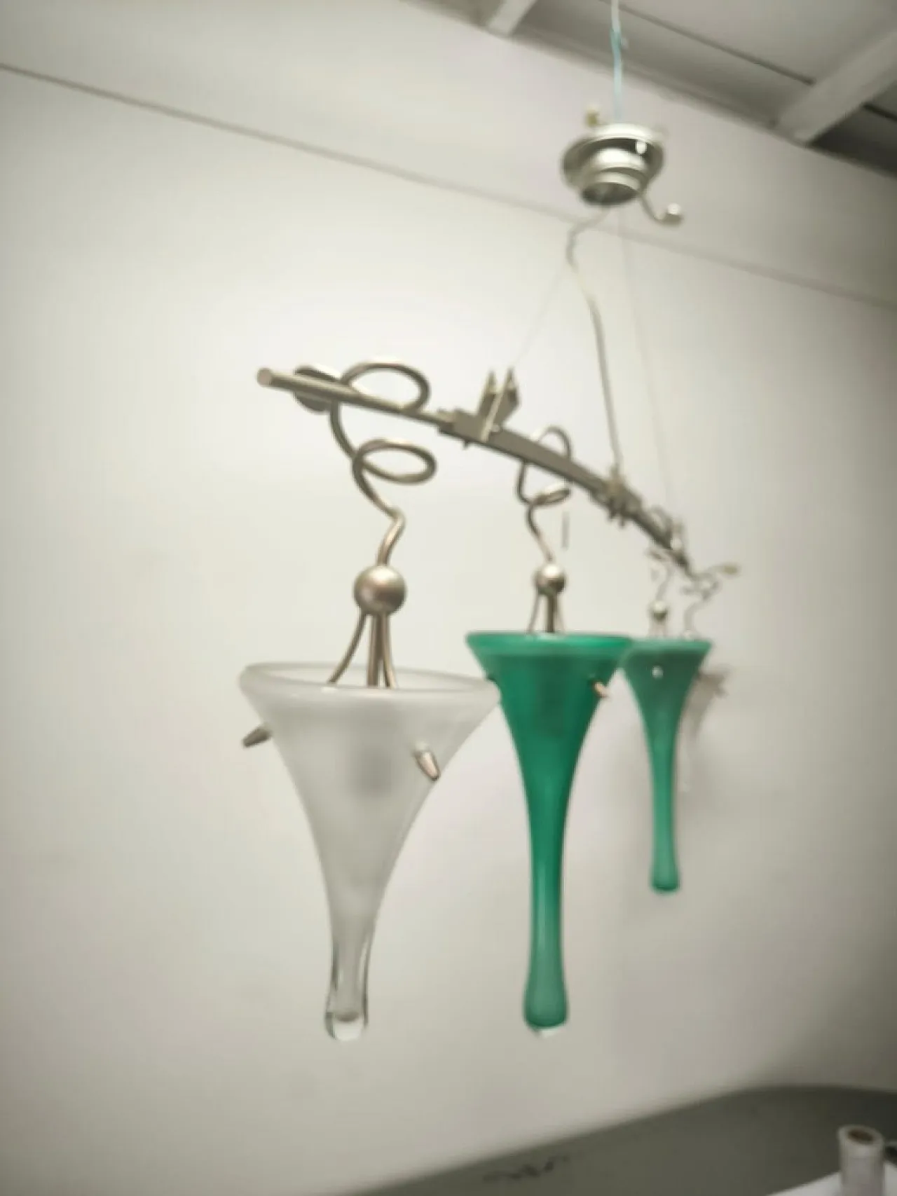 Lampada a sospensione a quattro luci di Lamp International, anni '90 7