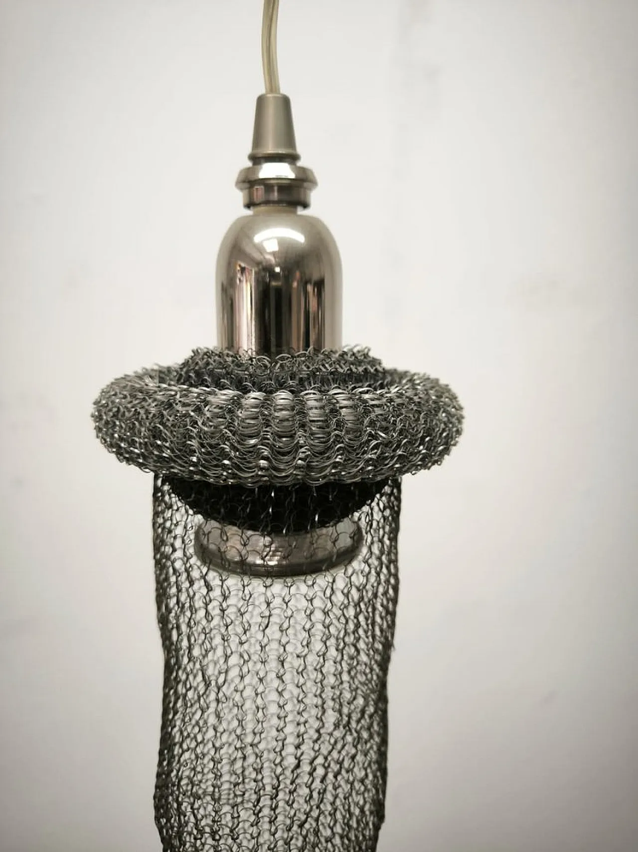 Lampada a sospensione in metallo di Lamp International, anni '90 2