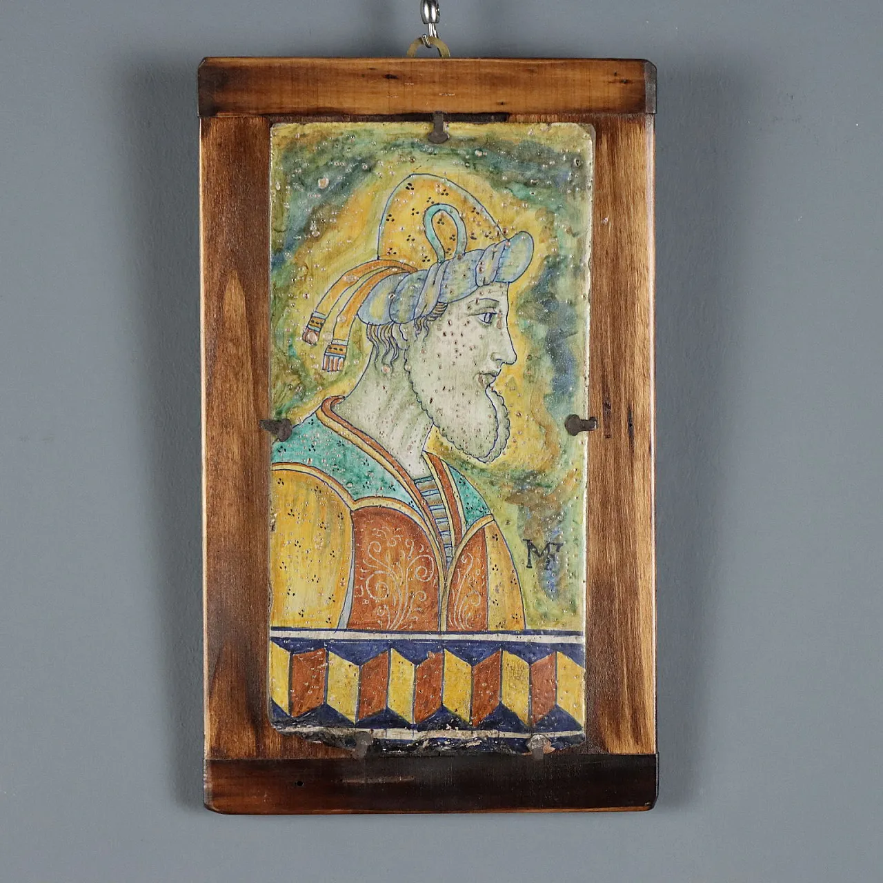 Melandri majolica tile and Faenza focaccia, 20th century 1