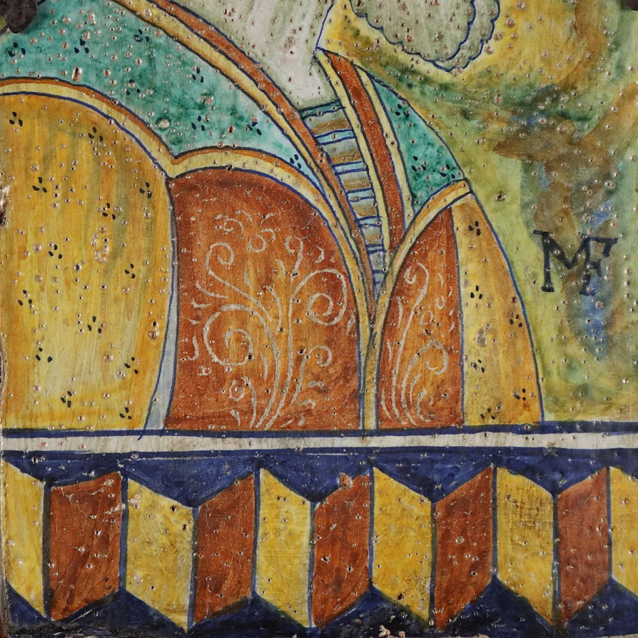 Melandri majolica tile and Faenza focaccia, 20th century 6