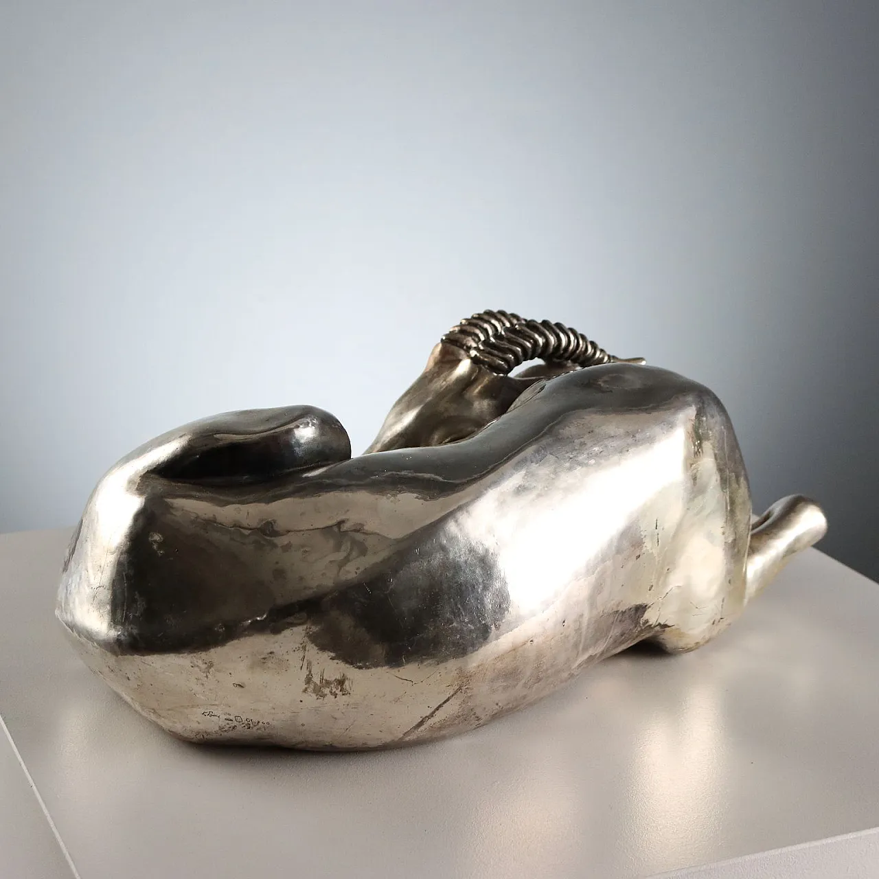 925 silver plated antelope sculpture F.lli Raddi Florence,20th century 7