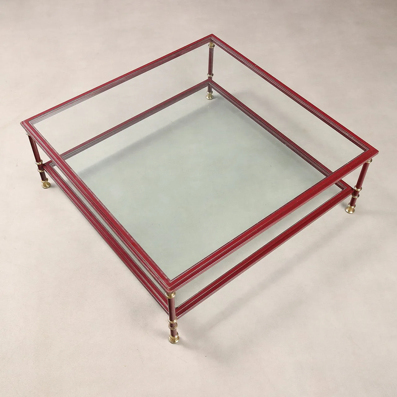 Center table in metal and glass, 20th century 7
