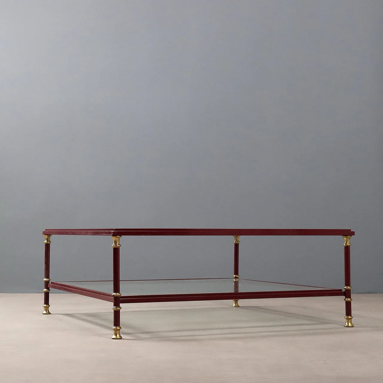 Center table in metal and glass, 20th century 8