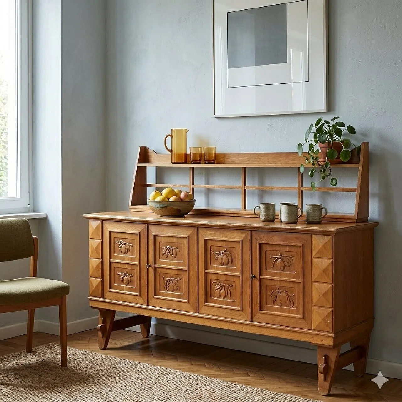 Rustic buffet cabinet, 1950s 2
