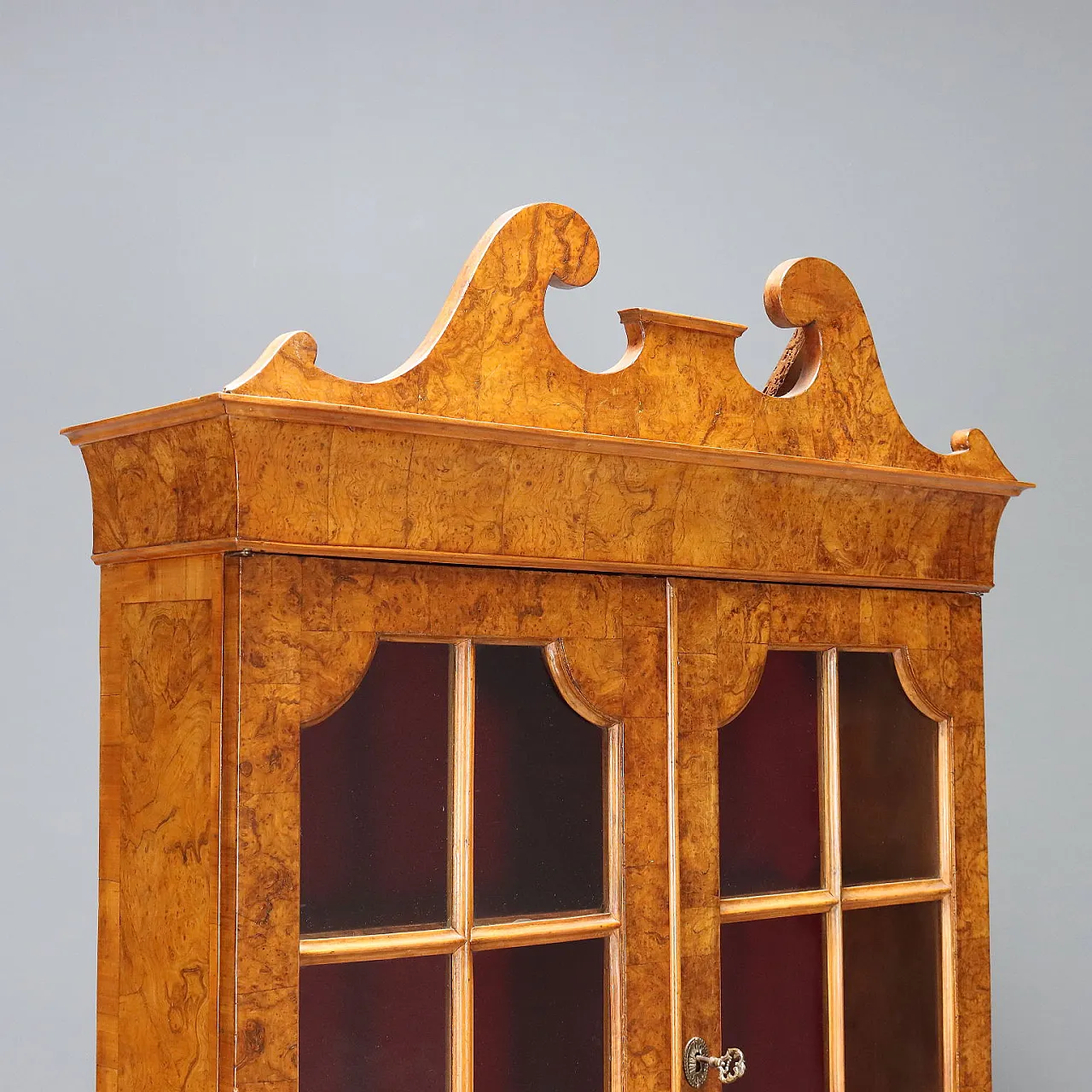 Trumeau in walnut and walnut burl, 20th century 5
