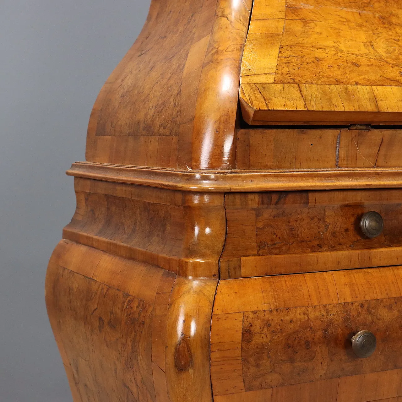 Trumeau in walnut and walnut burl, 20th century 9