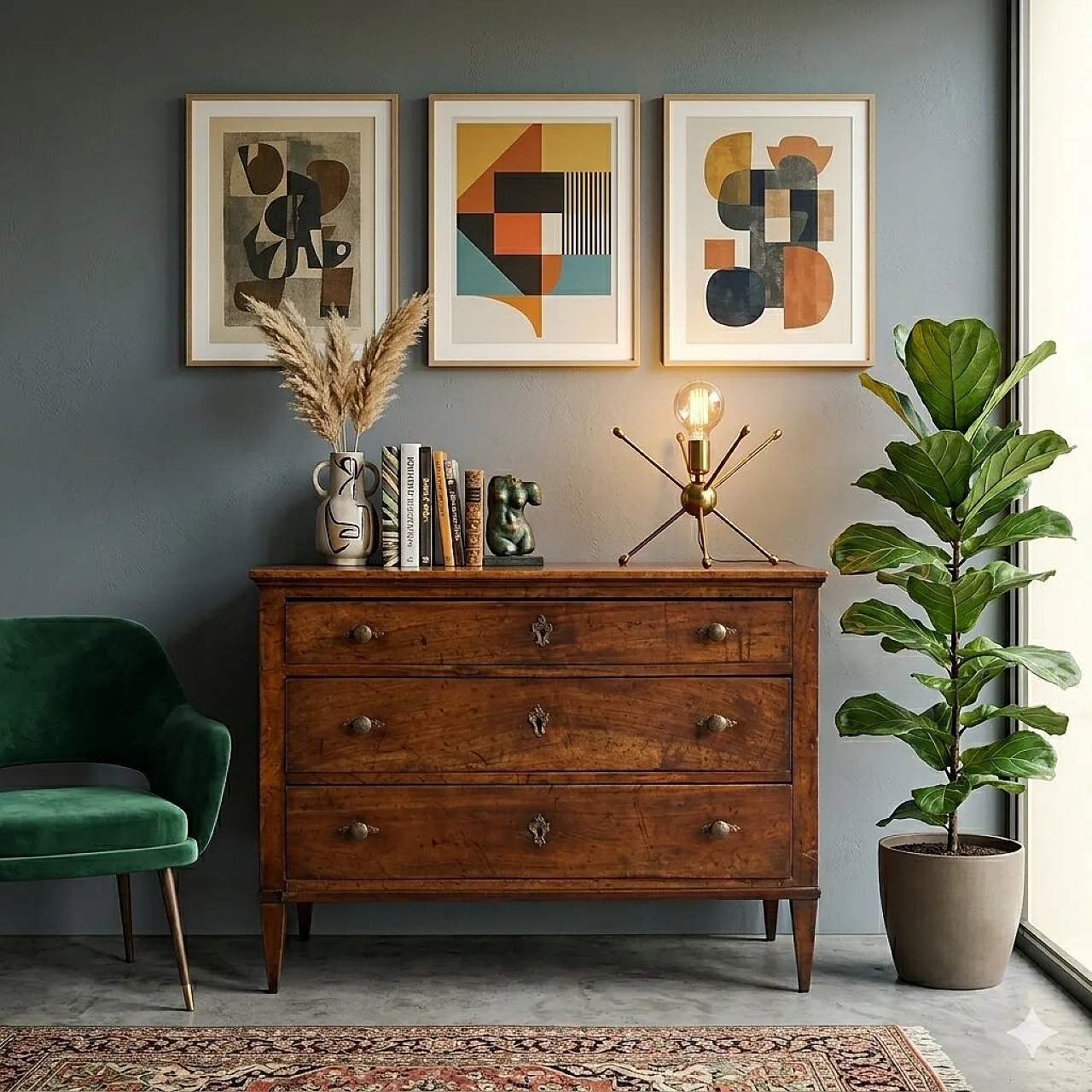 Chest of drawers in walnut, 19th century 2