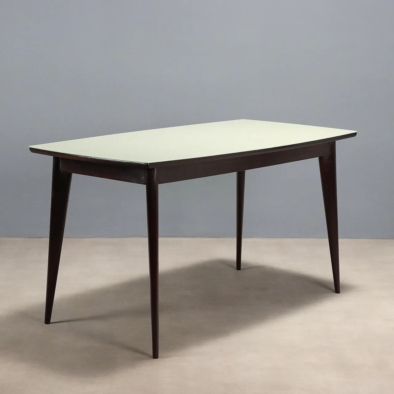 Table in wood and glass, mid-20th century 1