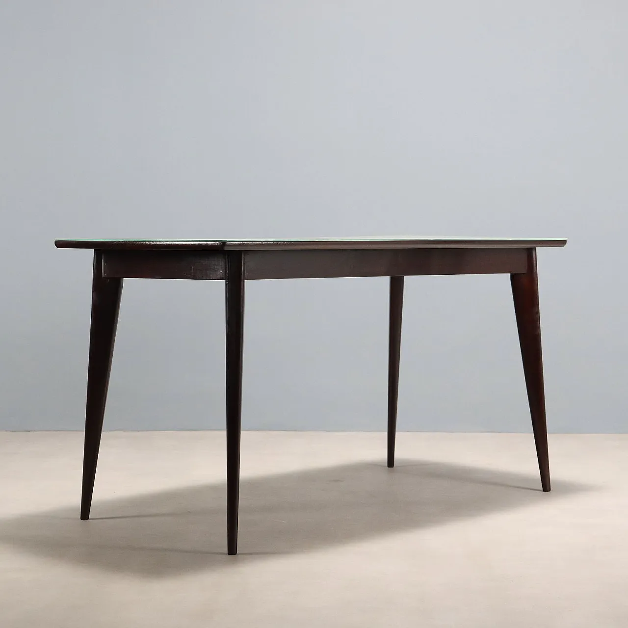 Table in wood and glass, mid-20th century 8
