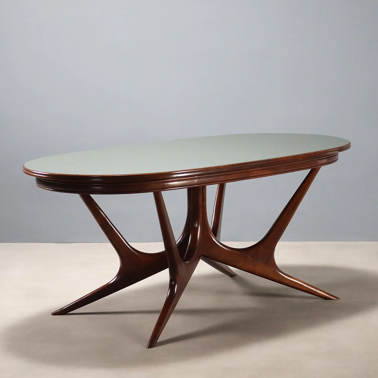 Table in wood and glass, 1950s 1
