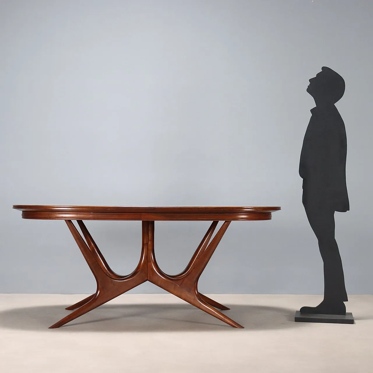 Table in wood and glass, 1950s 3
