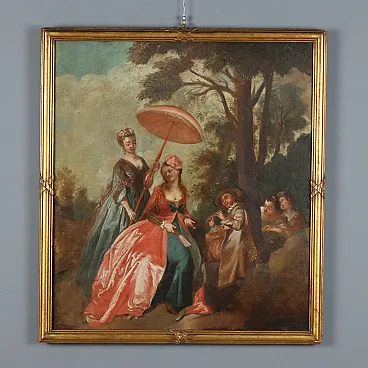 Concert of Love in the Park, oil on canvas, mid-18th century