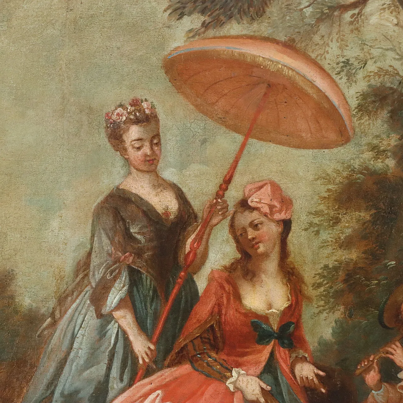 Concert of Love in the Park, oil on canvas, mid-18th century 3